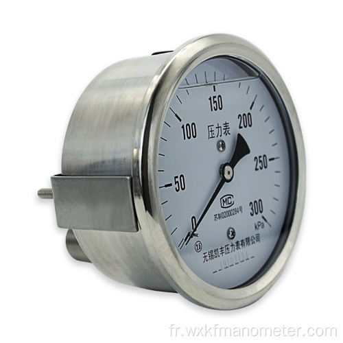 Gauge de pression d&#39;air personnalisable au moins compte 4 pouces 100 mm U Cadre de pression 300 barre